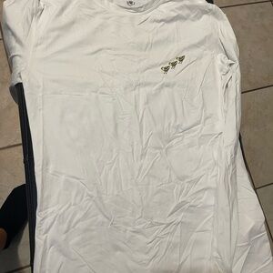 Bloquv White kids swim Shirt with Embroidered with 3 little birds Design